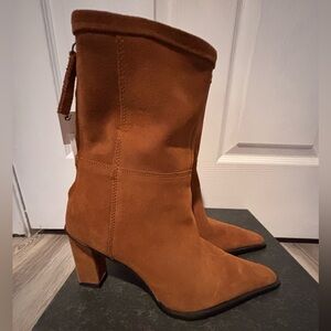 Zara Suede Heeled Boots